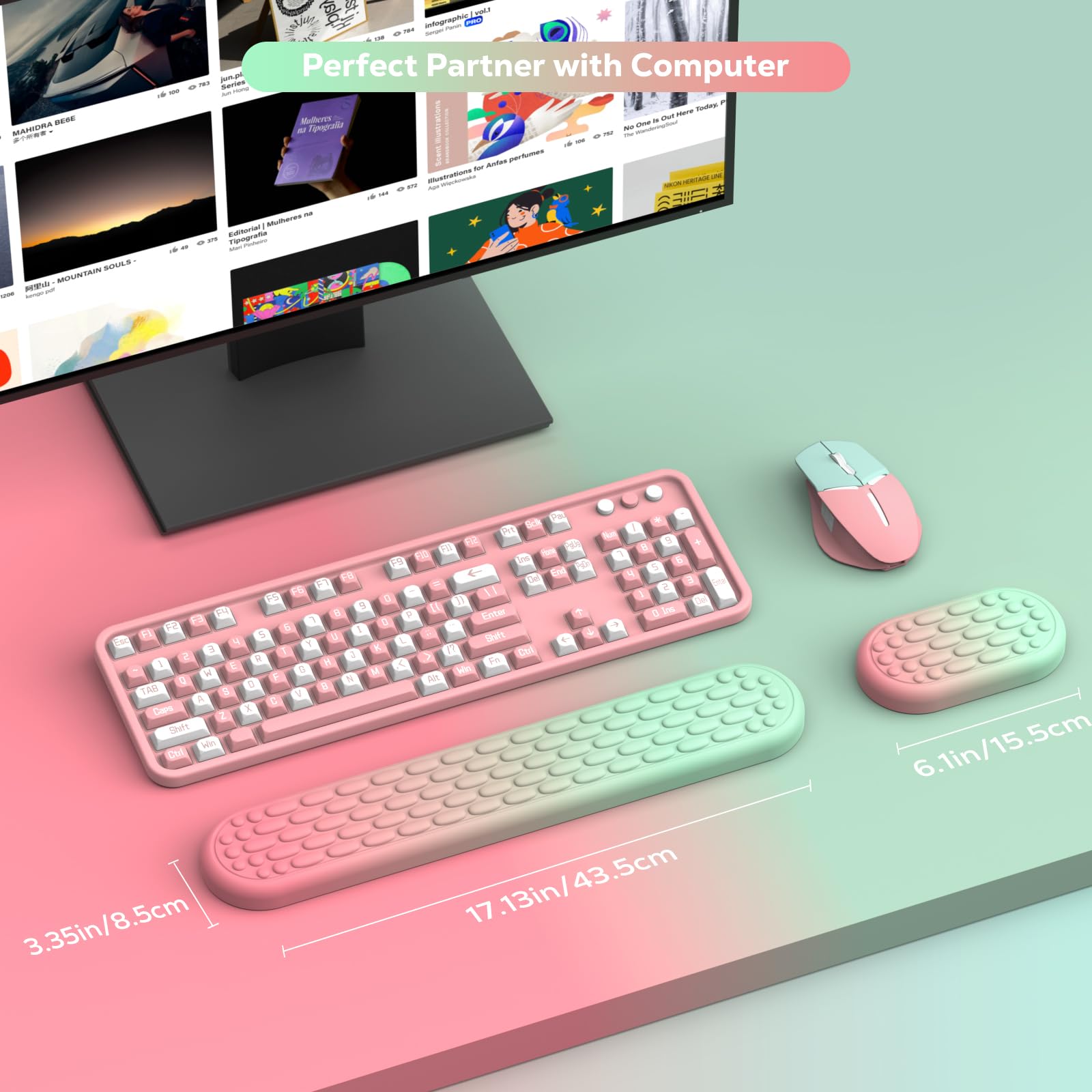 Repose-poignet - PWSHYMI - Mousse à Mémoire De Forme - Antidérapant - Résistant à L'eau