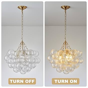 Bubble large Gold シャンデリア Chandelier, Gold Bubble Chandelier, 20 Inch Bubble