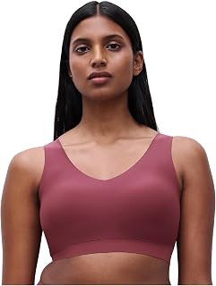 Women's Soft Stretch Padded V-Neck Bra Top