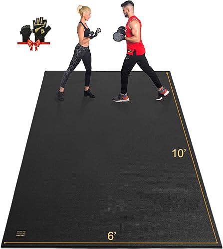 GXMMAT Tapete de ejercicio extra grande de 0394 x 0236 x 0276in esterillas de entrenamiento ultra duraderas para pisos de gimnasio en casa tapete