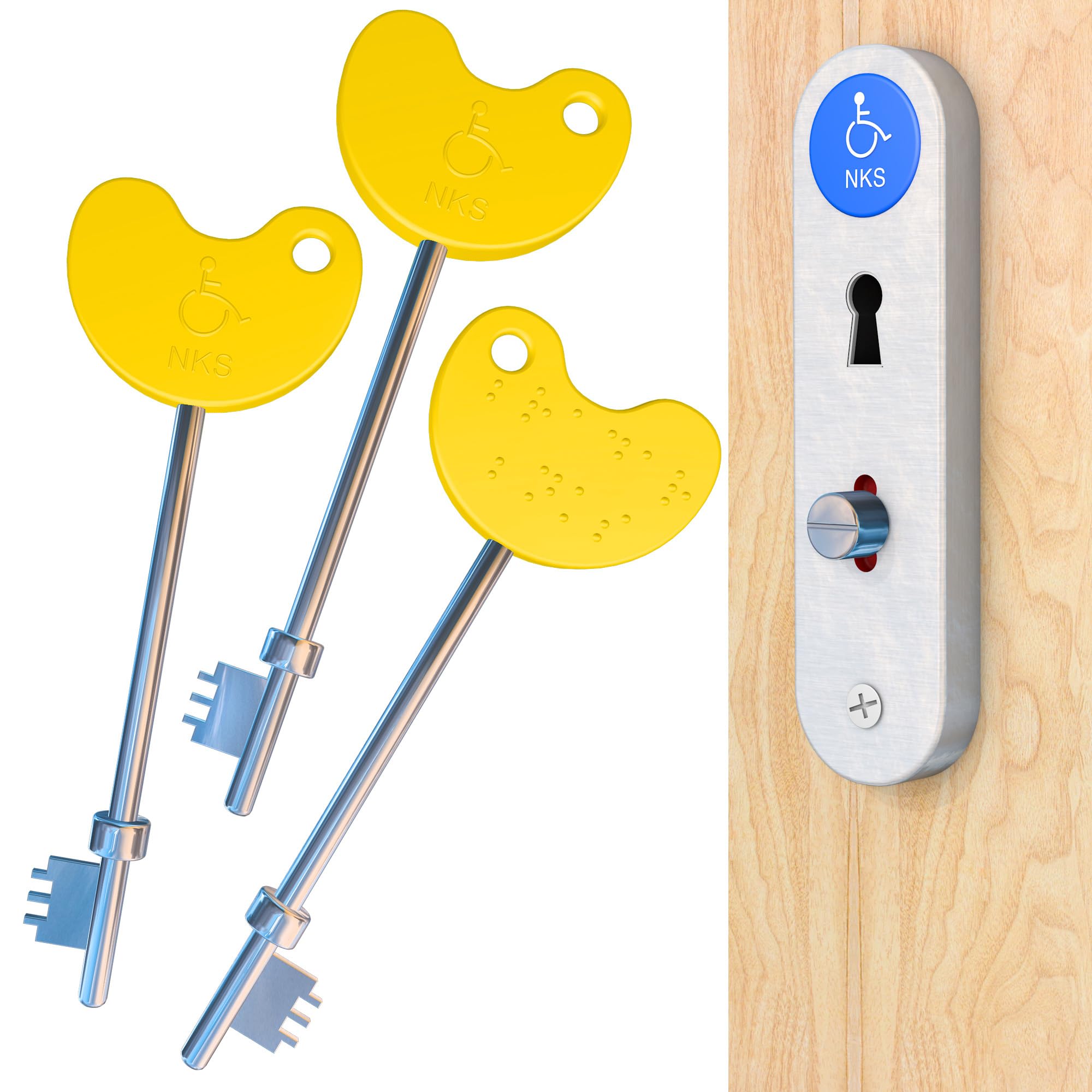 Yellow Disabled Key (3 Pack)