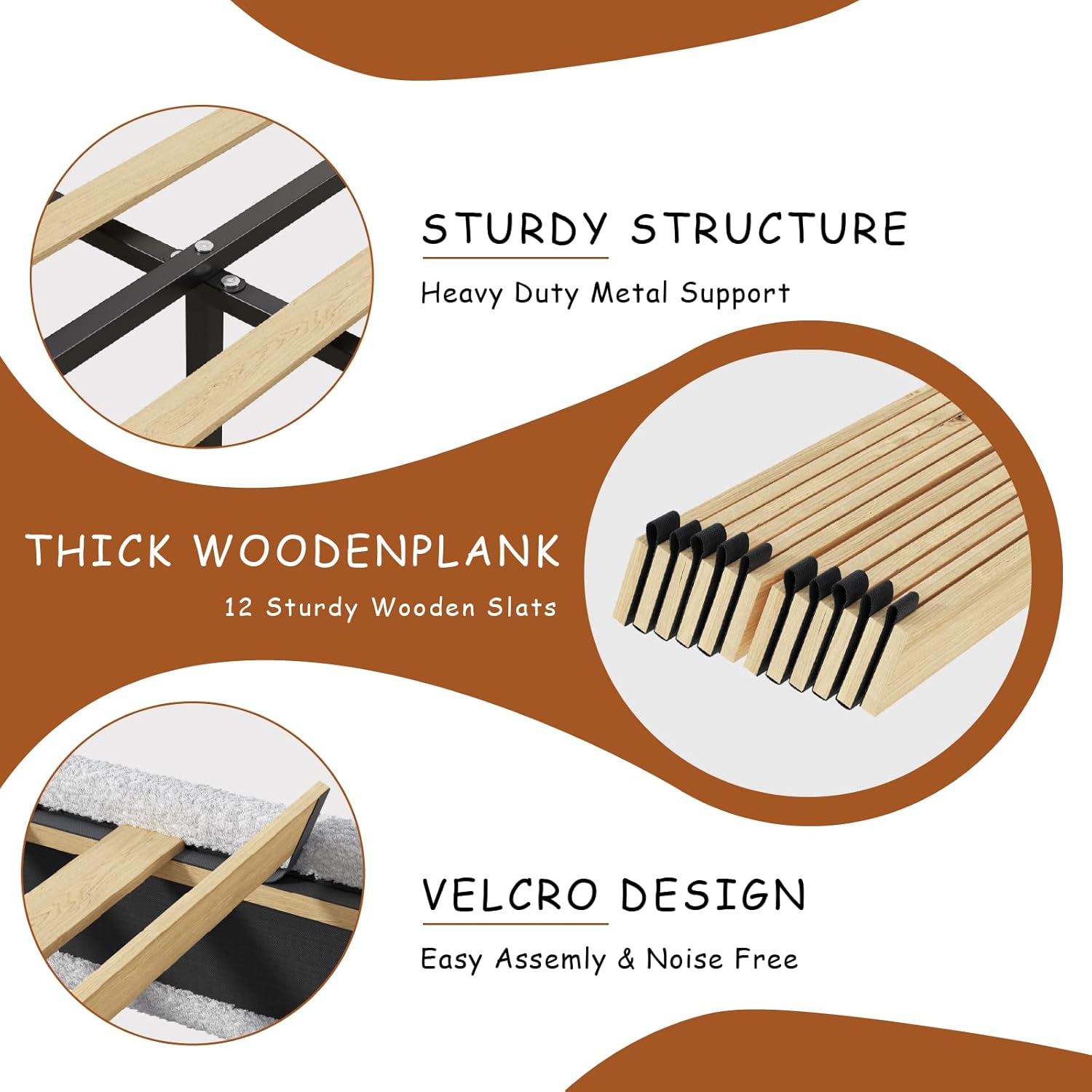 Queen Size Boucle Bed Frame, Adjustable Rounded Corners Headboard with LED Lights, Upholstered Teddy Fabric Bed Frame with Charging Station, No Box Spring Required, Easy Assembly, Beige