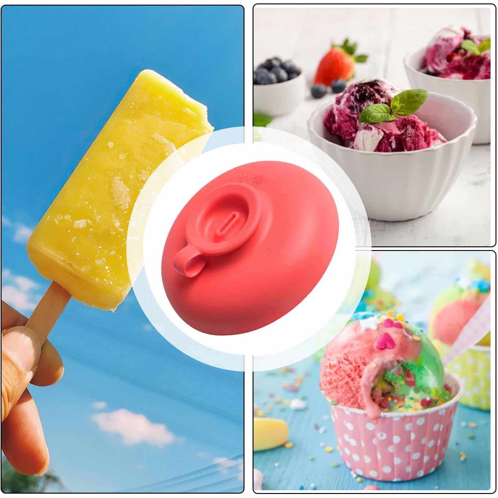 Hopeas Stapi per Ghiaccioli in Silicone Stapo per Gelato 12 cavità