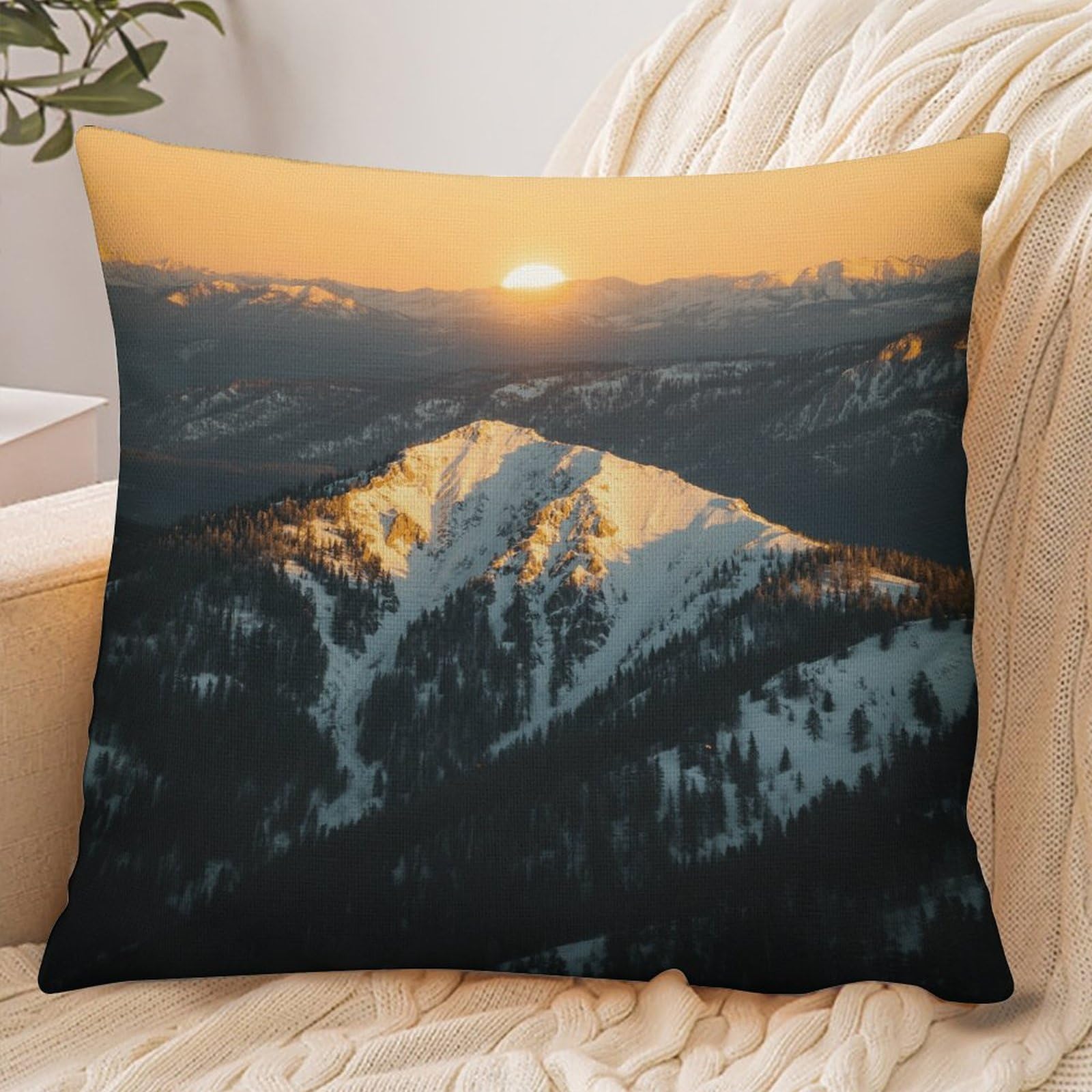 Fekiloot Style Rocky Mountains Pillowcase Pillow Sham Pillow Case