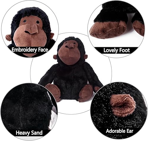 Miniatura 3 de CERAYOU Tapones decorativos para puerta con bonitos animales, tela suave y duradera con peso para el hogar y la oficina, anticolisión, resistente,