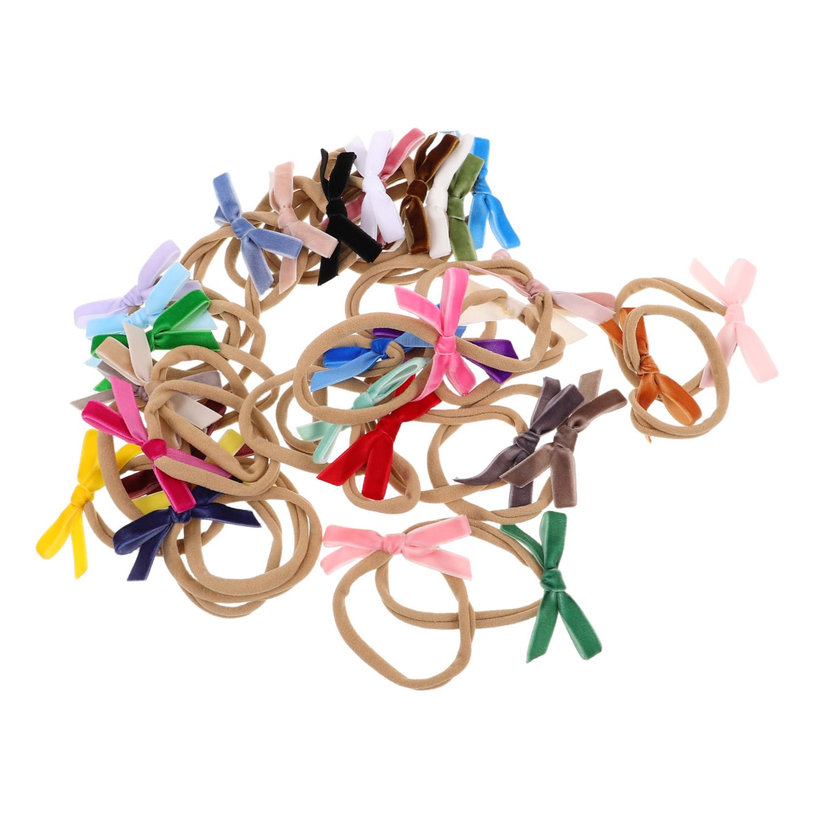 Yardwe 32pezzi Fasce Elastiche Per Ragazzo Ragazza Con Fiocchetto Accessori Per Capelli Morbidi Per Bambine Piccole Design Confortevole Per Proteggere La Sensibile Ampia Scelta Di Colori