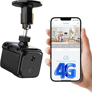 Cellular Security Camera Wireless, No WiFi Security Camera Indoor, 4G LTE Home/Office Cam with Auto Night Vision, Built-in SIM Card, 2K Live Video, 20 Day Standby Battery, PIR Motion Detection asin的图片