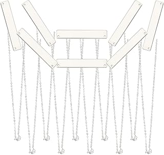 SUNNYCLUE 1 pudełko stemping pusta zawieszka naszyjniki zestawy do produkcji zawiera 15 szt. mosiężnych wisiorków 15 szt. zapięcia na karabińczyk 100 szt. pierścienie do skoków i 8 m płaskie owalne łańcuchy kablowe do samodzielnego wykonania biżuterii