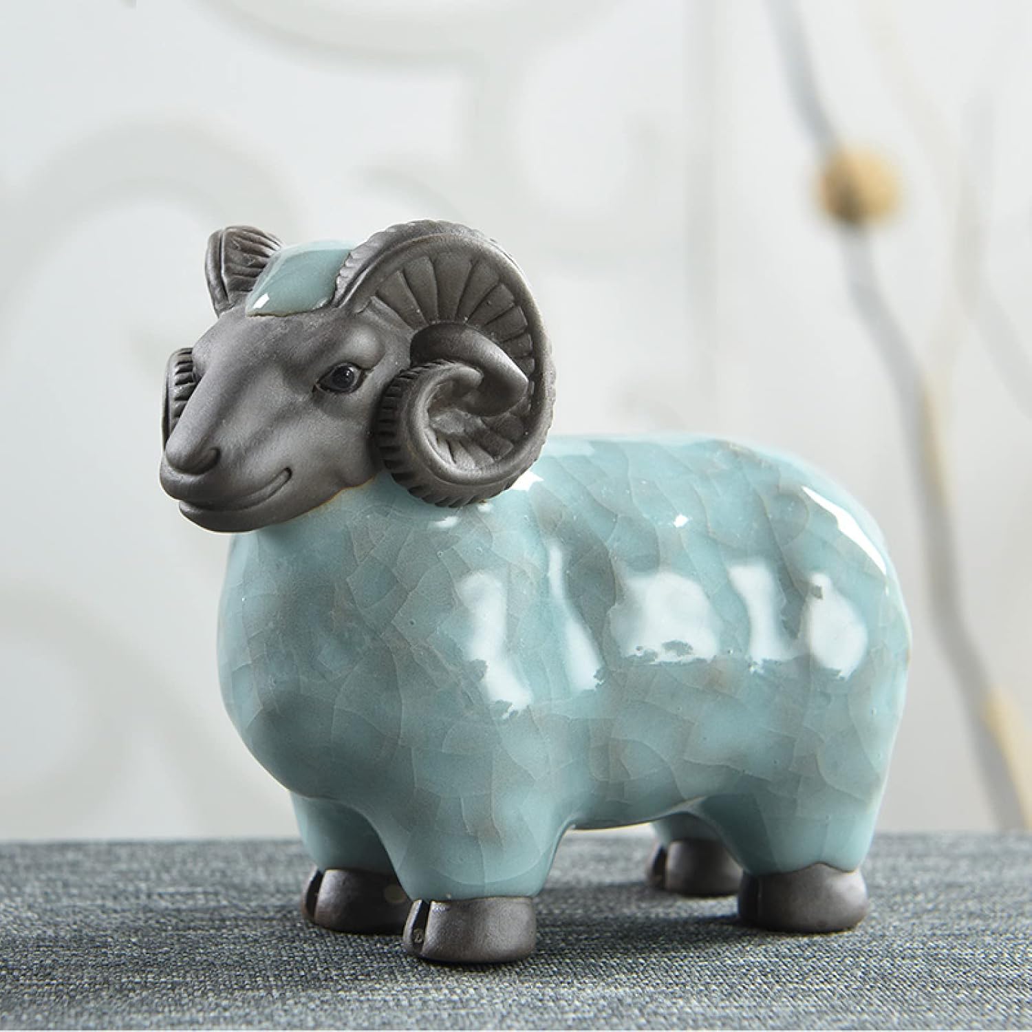 セラミック羊動物手作り彫刻装飾ガーデンホテル家の装飾オフィス車ダッシュボードギフト