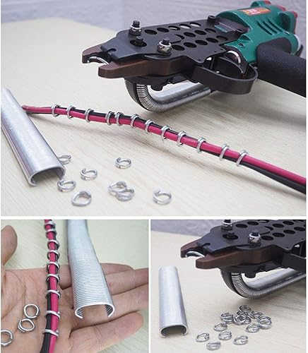 Miniatura 6 de TAODAN Anillo de cerdo de 34 pulgadas, 500 unidades de 0.669in (34 pulgadas) tipo C, cuerdas de choque elásticas para uñas, anillos de cerdo para