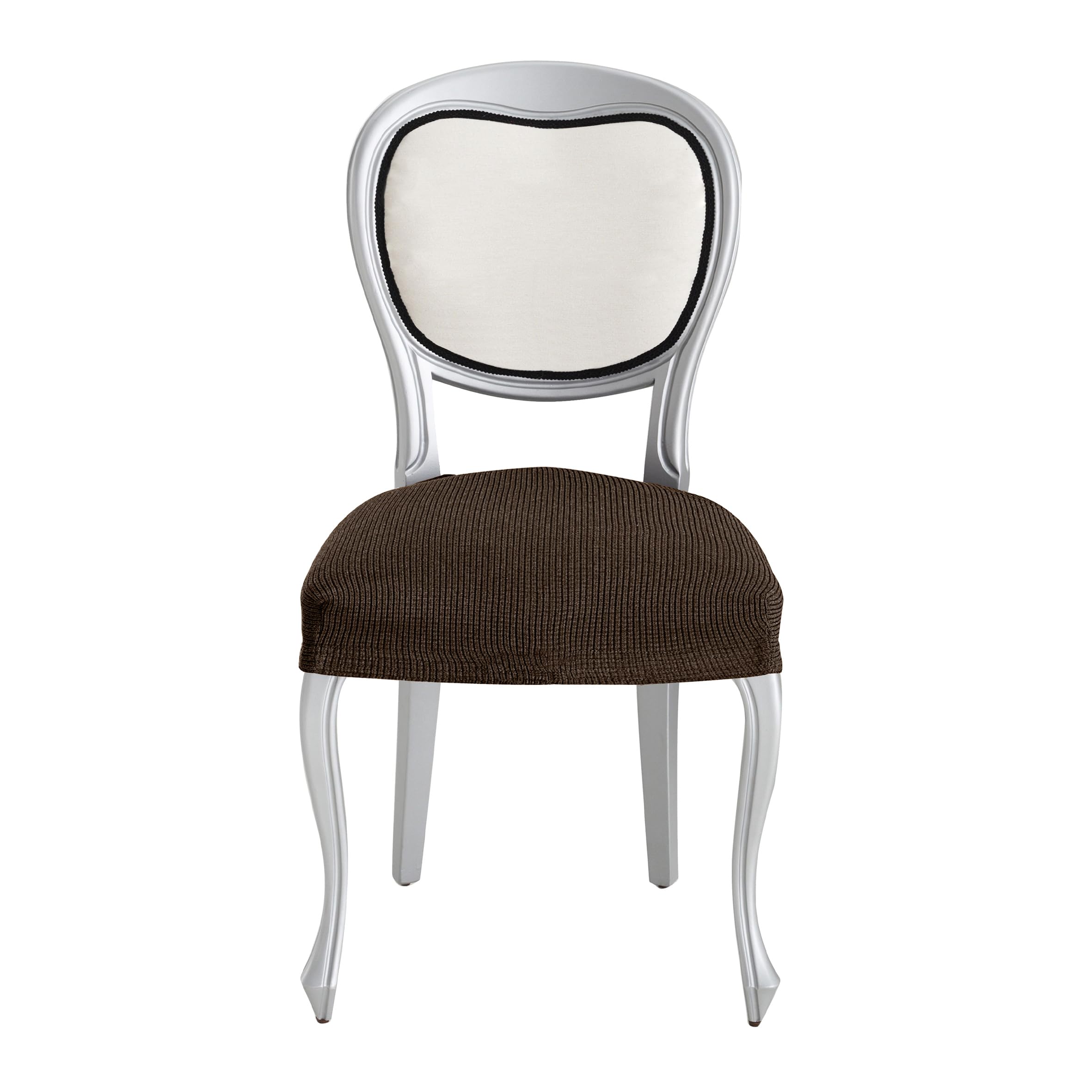 Eysa Ulises Chair Cover, Brown, Pack of 2