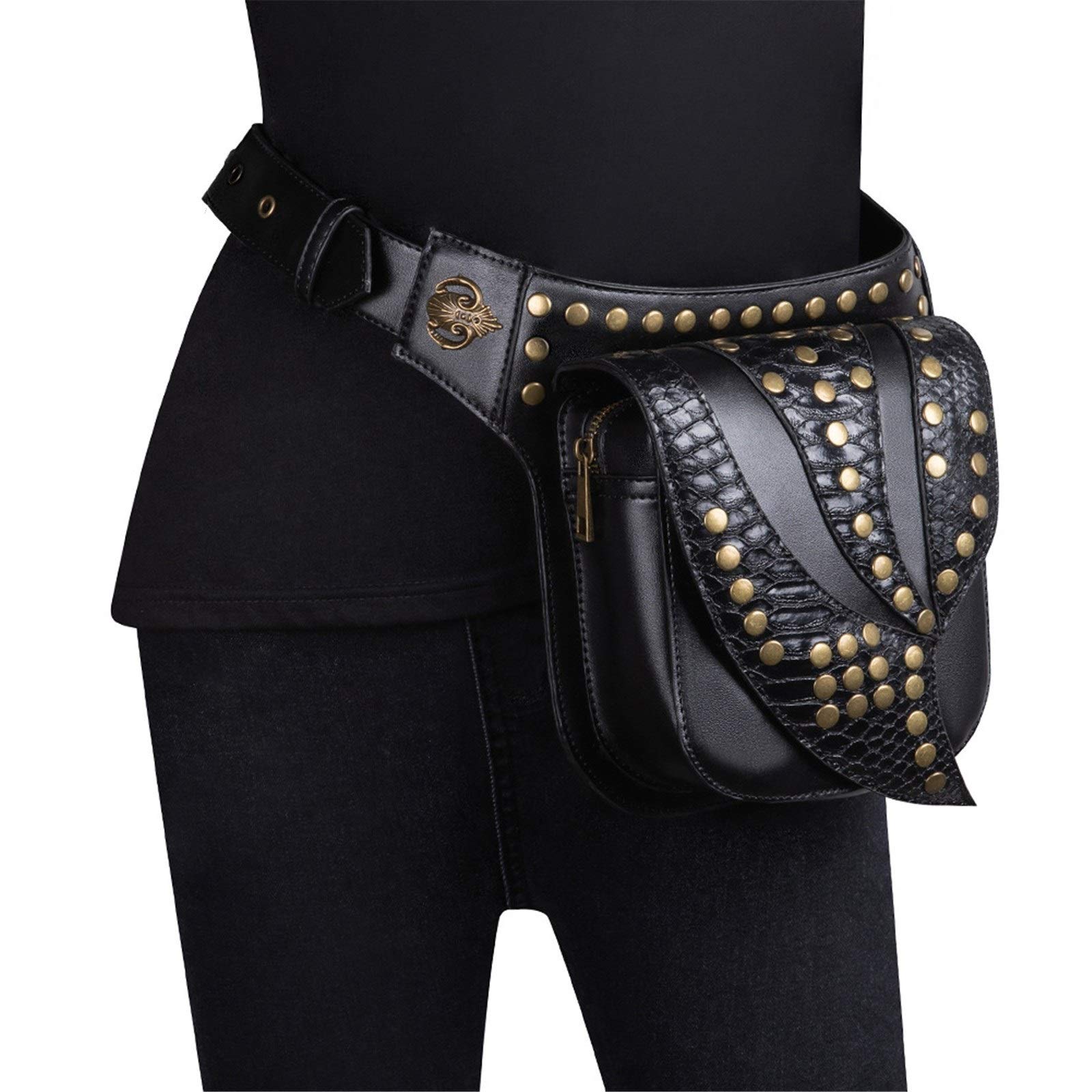 Marsupio Punk Borsa a tracolla a a Steampunk per Escursioni in Bicicletta