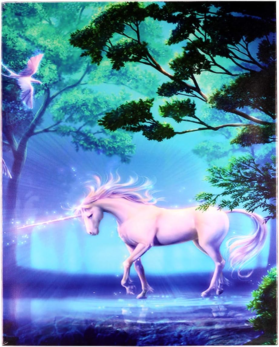 Canvas Art Home Decor Painting Wood Frame Unicorn Horse Girl Gift Room Decor Painting Wall Art Decor Printing Poster 30x40cm(12"x16")