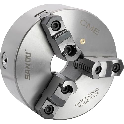 CME 8" 3-Jaw Self-Centering (Scroll) Lathe Chuck, Plain Back