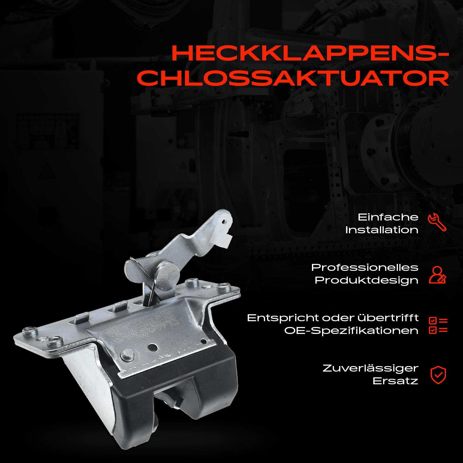 Frankberg Heckklappenschloss 2-Polig 90563999 | Kompatibel mit Combo Kasten/MPV, Astra G Caravan T98, Meriva X03, Vectra B Caravan J96, Zafira A MPV T98