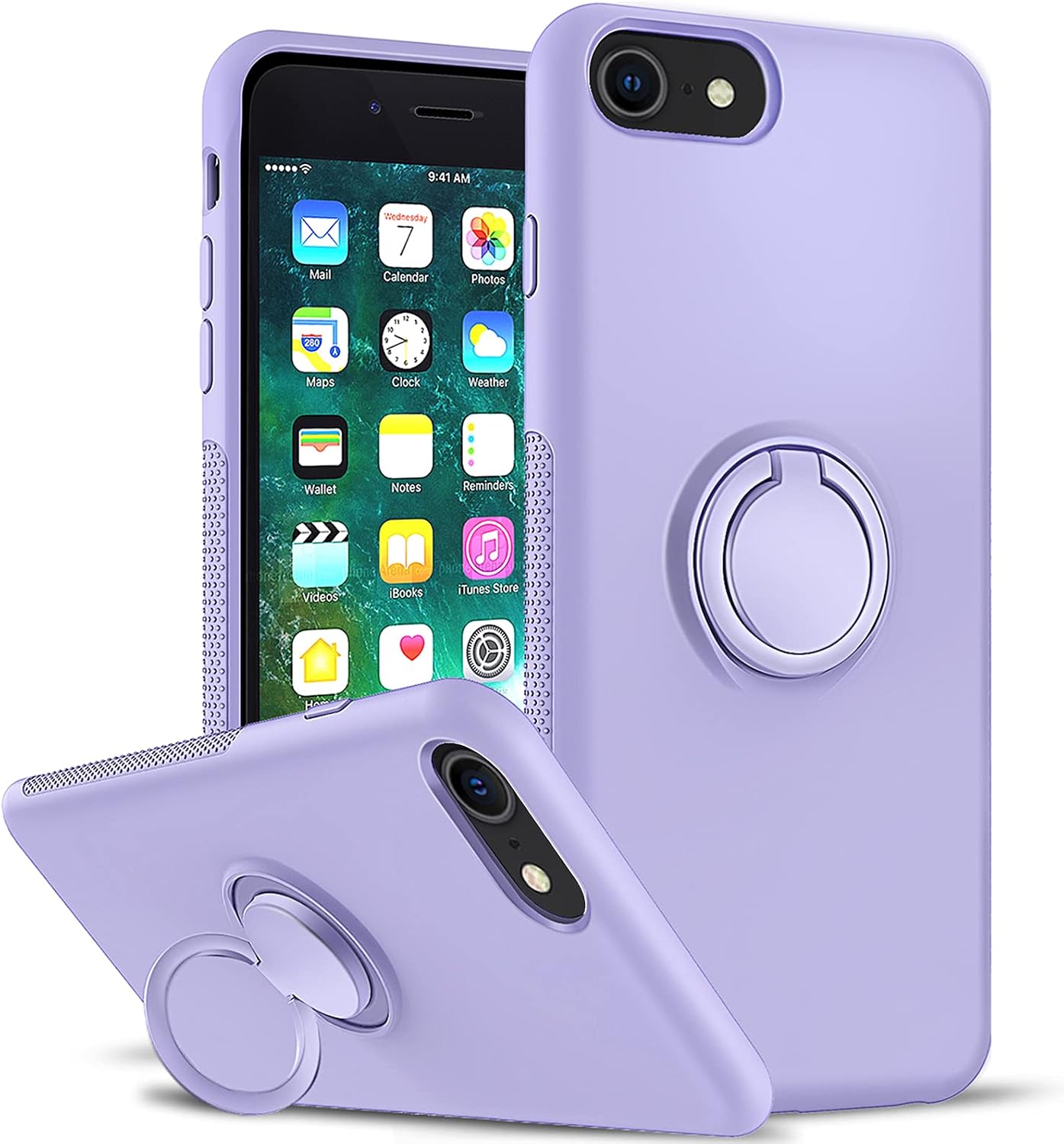 LeYi Compatible for iPhone 8 Case, iPhone 7 Case, iPhone SE Case 2020, iPhone 6s / 6 Case, Soft Microfiber Liner Gel Rubber Liquid Silicone Protective Phone Case for iPhone 8 (Dark Purple)