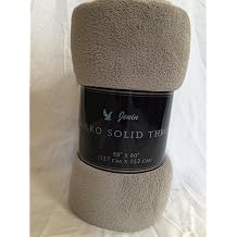 Decotex Warm & Cozy Super Soft Plush Solid Fleece Throw Blanket 50"x60", Gray