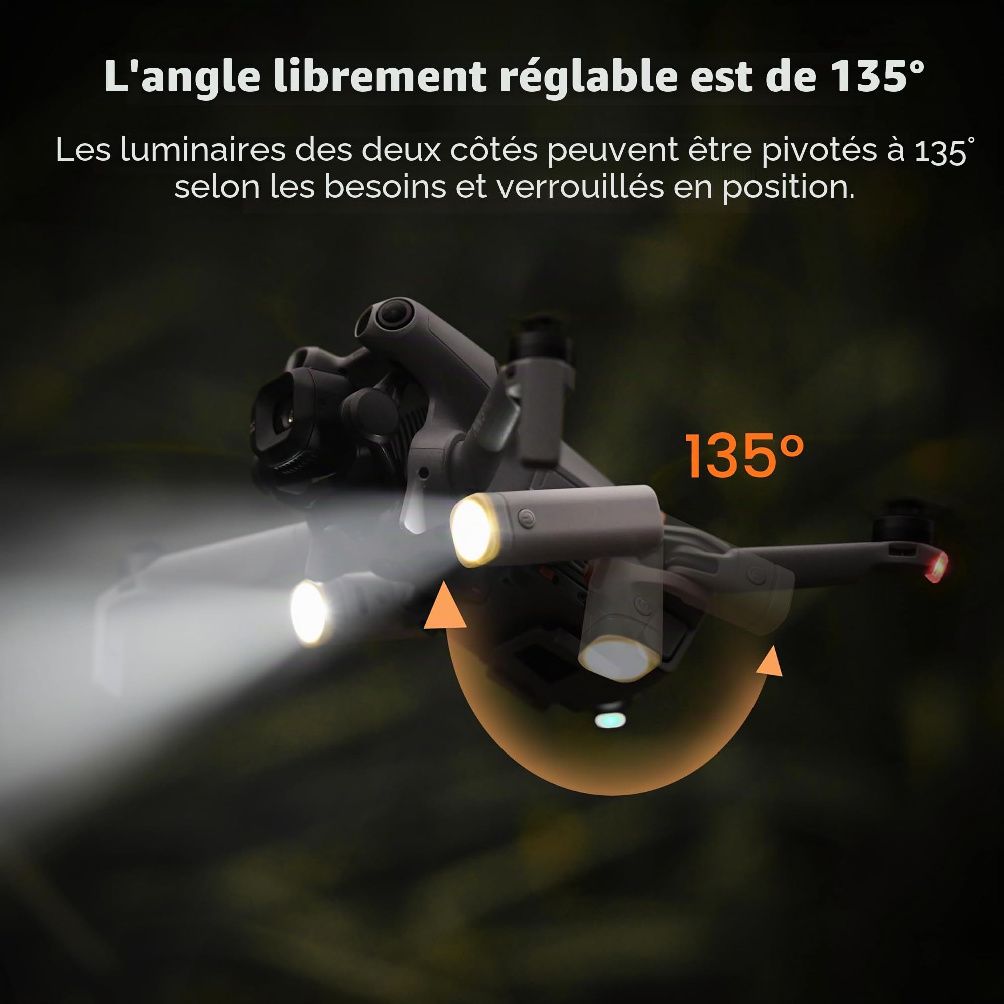 STARTRC Lampe LED d'assistance pour vol de nuit DJI Mini 5 Pro, accessoires pour vols de nuit, clignotants d'urgence/lumière de vol pour DJI Mini 5 Pro