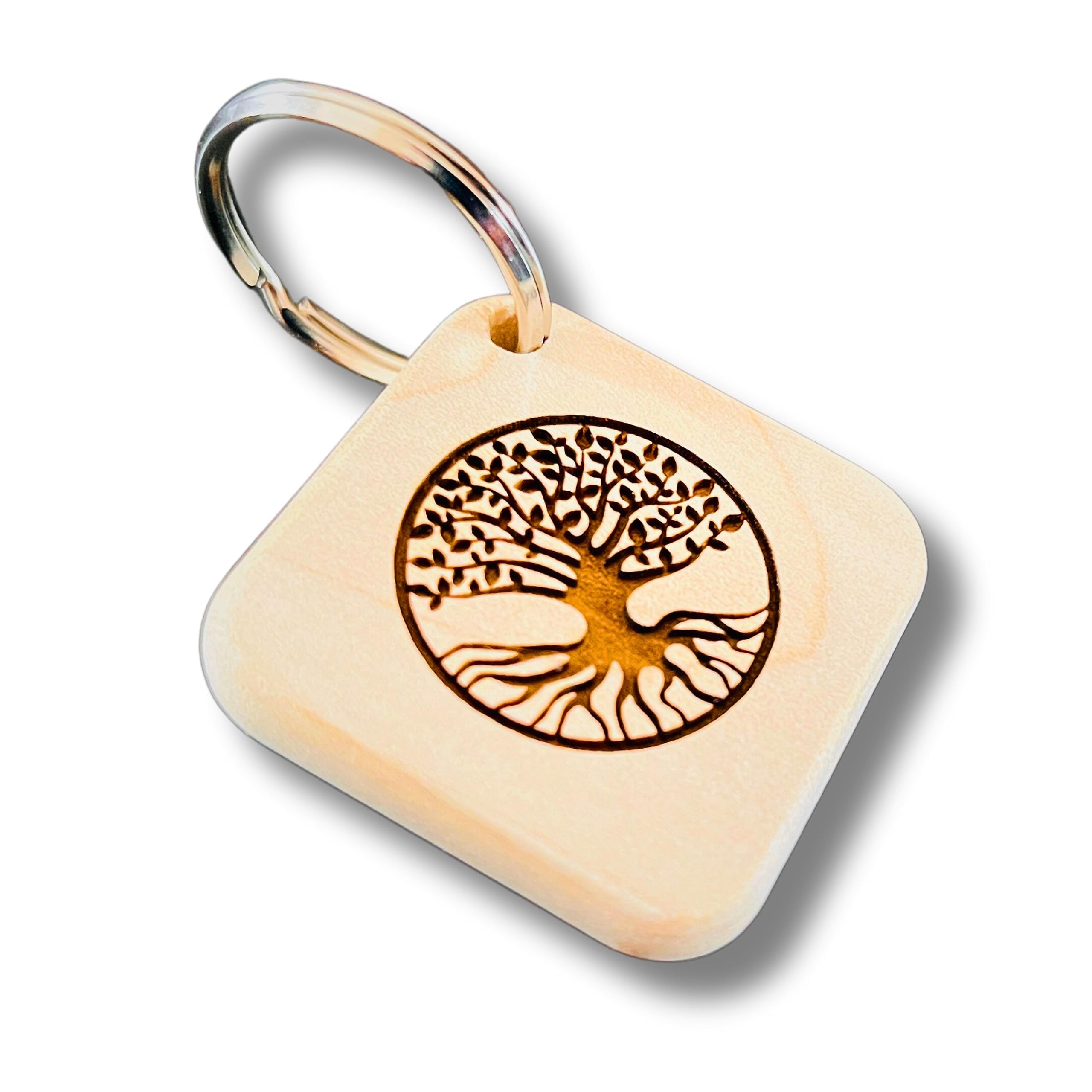 Portachiavi Buddha In Legno Di Mogano - Incisione 3D, Talismano Portafortuna - Foto 5