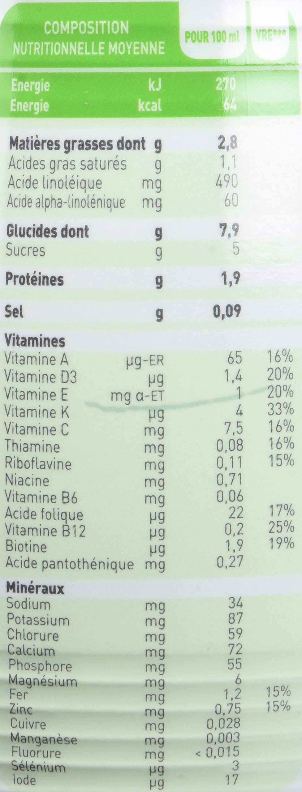 Babybio Bio Lait 3 Croissance Liquide, 1L