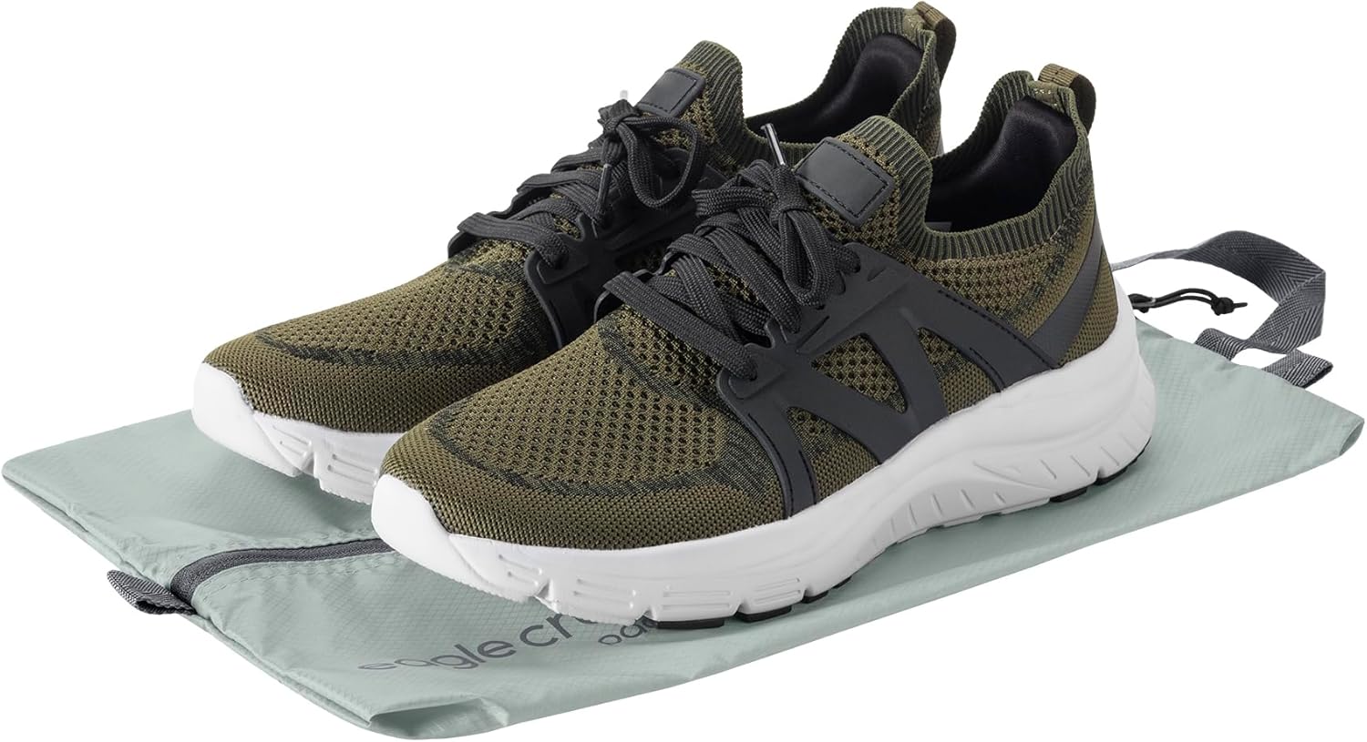 Eagle Creek Pack-It Isolate Shoe Sack - Breathable Shoe Sack for Travel - Lightweight & Portable - Washable - Water-Resistant - Easy-Grab Zipper - Top Handle - Storm Grey - Image 3