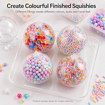 15pcs Squishy Making Kit - 6cm Thickened Silicone Blank Stress Ball Skins, Diy Custom Squeeze Toys Set With Transparent And White Empty Shells For Adults Sensory Crafting