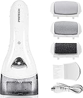 PRITECH Electric Callus Remover for Feet - Rechargeable Waterproof Foot File Pedicure Kit with 3 Rollers for Dry Cracked Skin