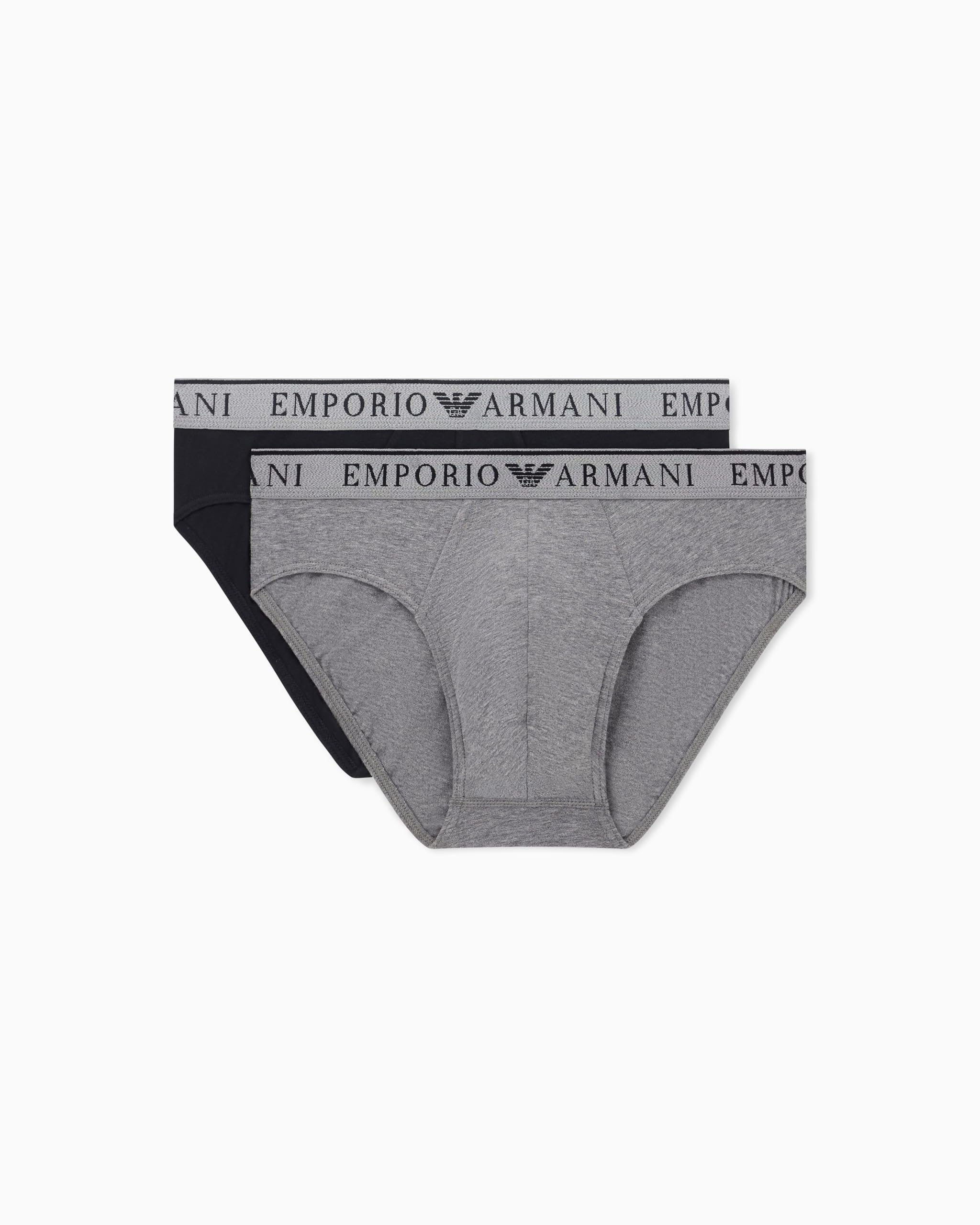 Emporio Armani Man's Endurance 2-Pack Brief Black L