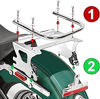 Vista 3 de Dasen Portaequipajes de Montaje para Dos Bolsos con Kit de Hardware de Conexión de Desenganche Rápido Compatible con Harley Touring Road Glide