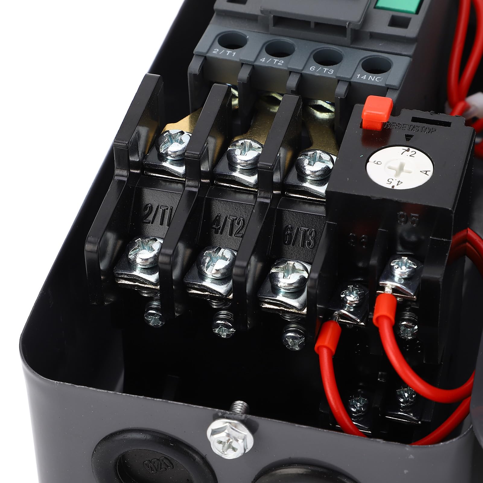 Interruptor Magnético del Motor Eléctrico, Arrancador de Motor Eléctrico Trifásico 380V 5.4-7.2A para Compresor de Aire