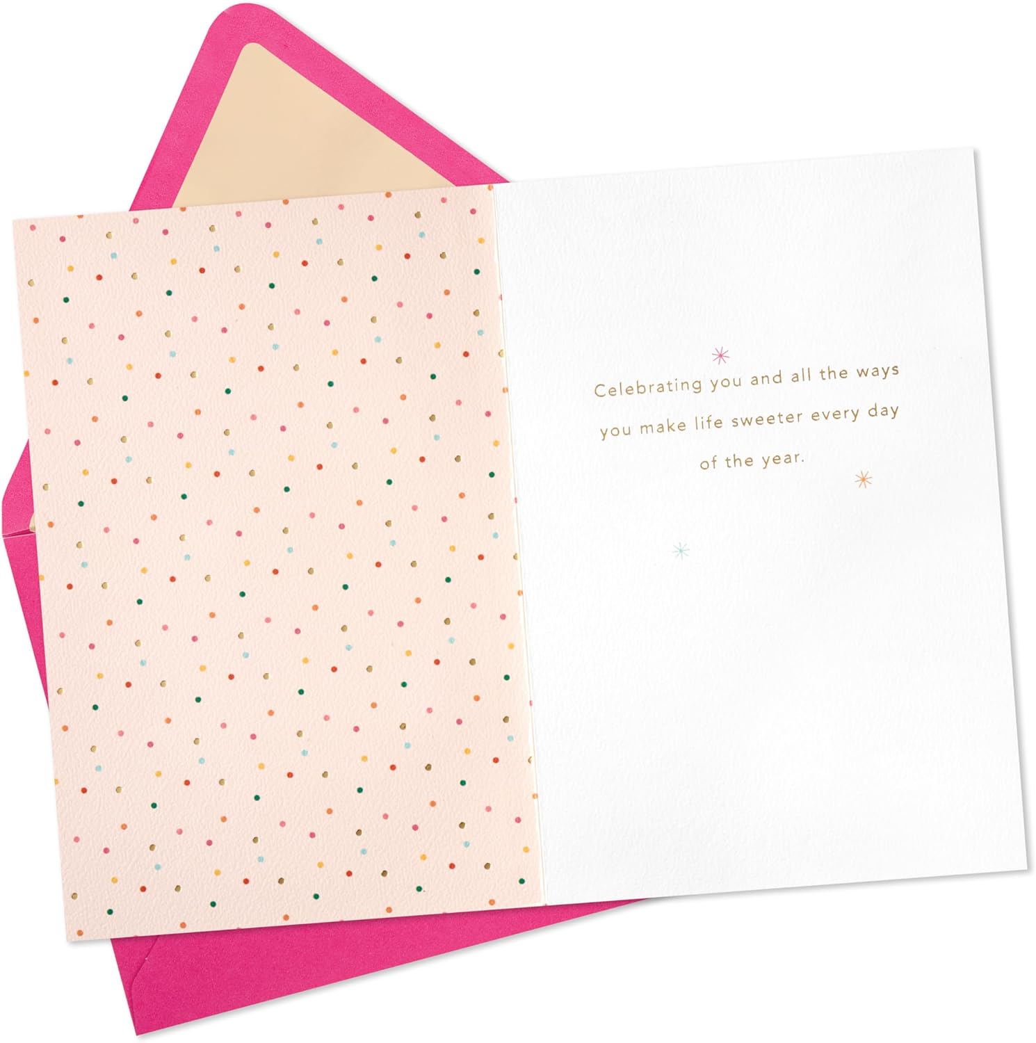 Hallmark Signature Birthday Card for Her (Sparkly Birthday Cake) - Image 2