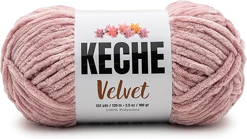 Miniatura 28 de Keche Hilo de terciopelo para ganchillo, manta de felpilla suave, voluminosa, hilo amigurumi, 3.53 oz (132 yardas), color menta