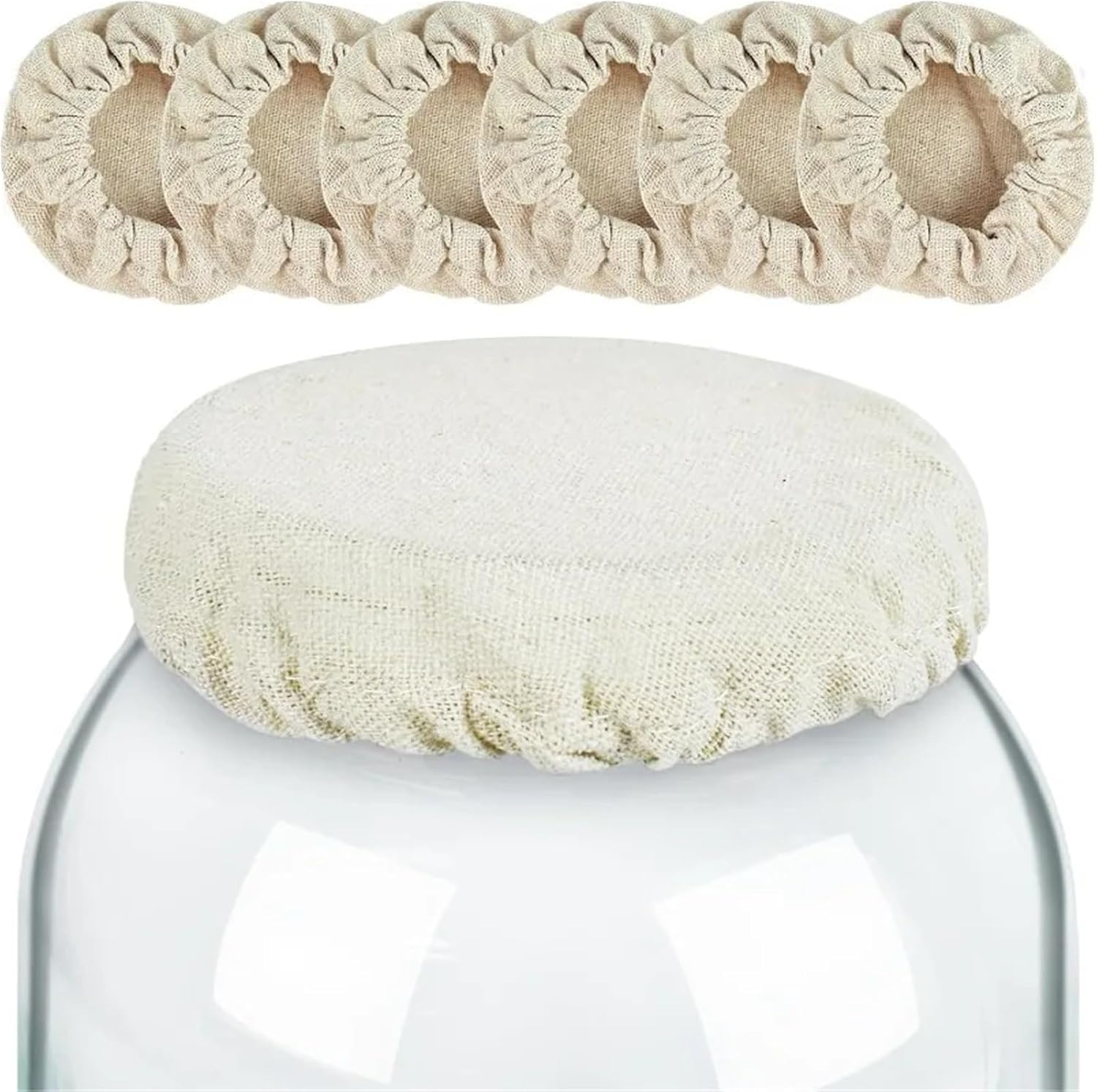 5/10 Pack Sourdough Starter Jar Covers Elastic Cotton Bread