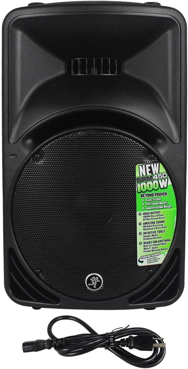 Mackie (2) New SRM450-V3 12" Powered Speakers+Travel Bags+Headphones+Mics+Cables