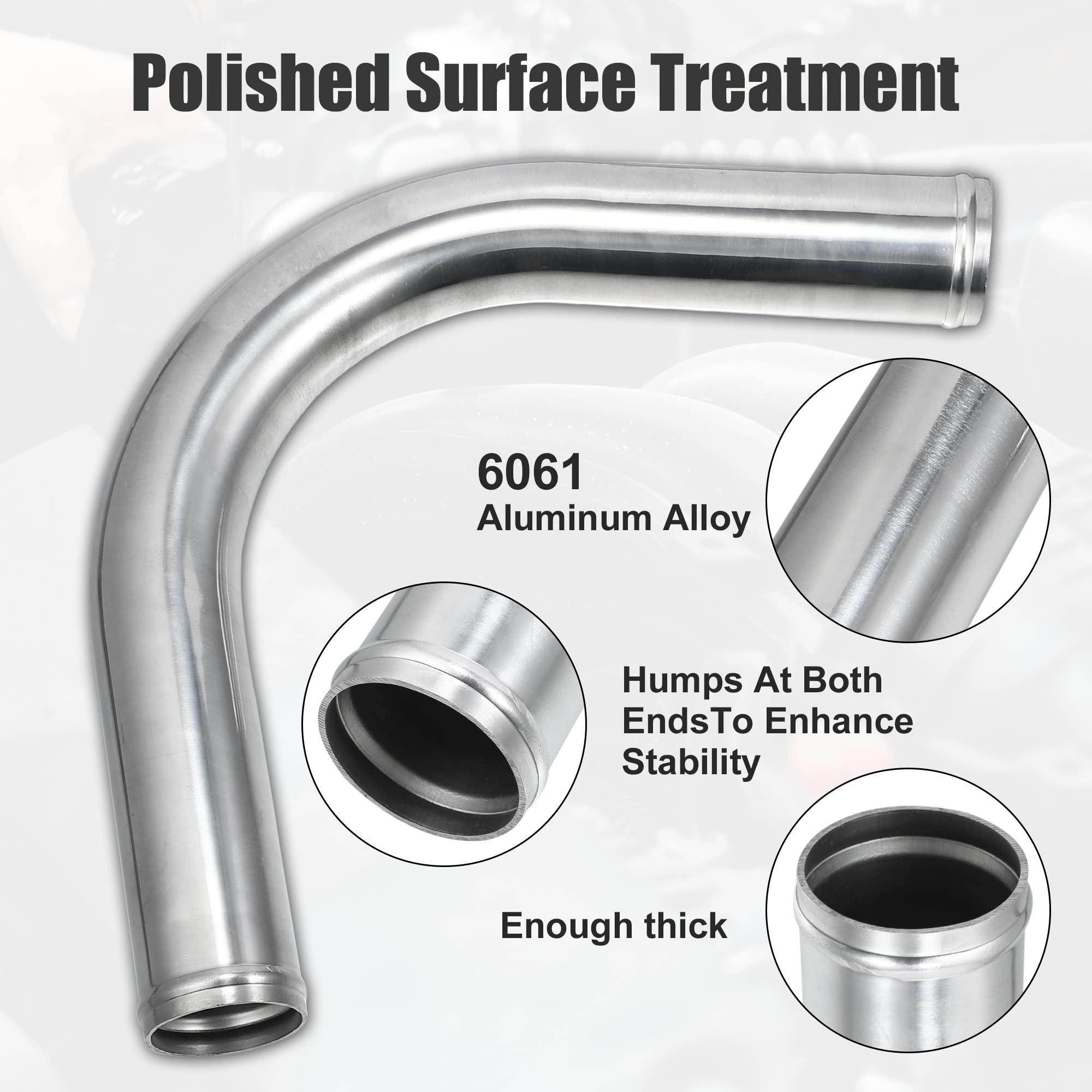 Custom Intake Tubing Aluminum Intercooler Pipe - 2 Inch OD Straight ...