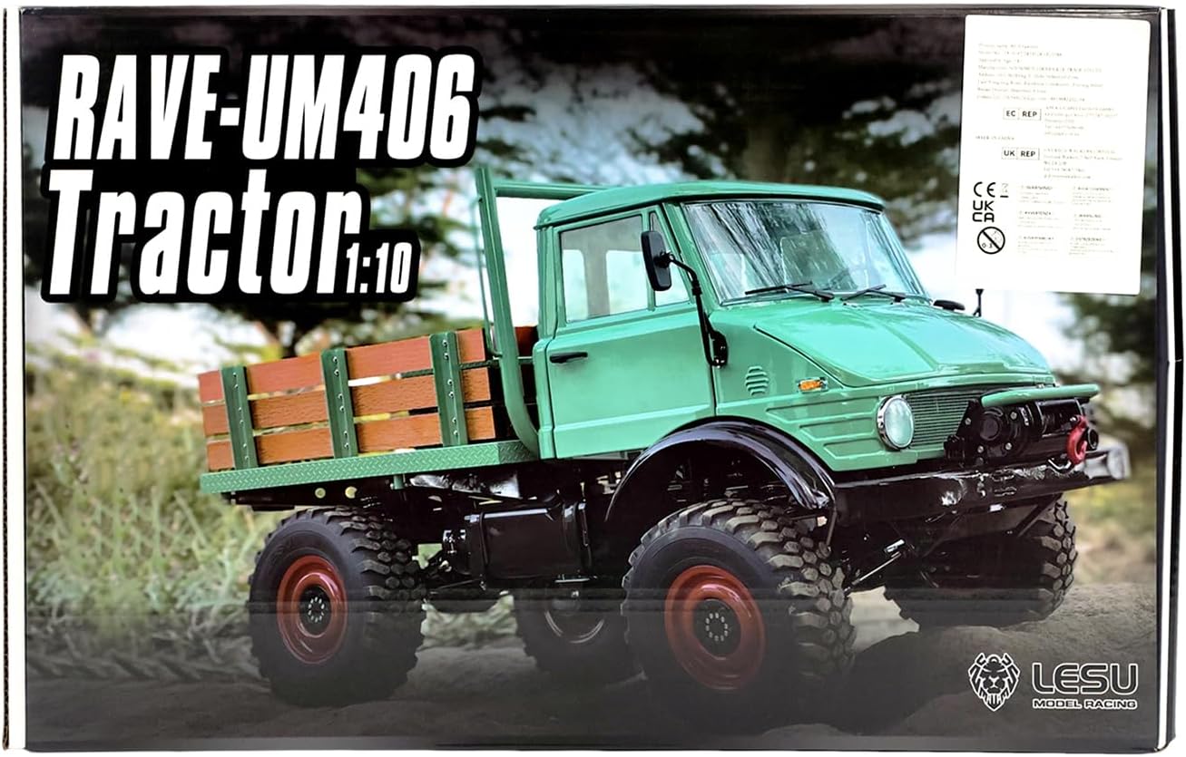 LESU 1/10 RC Off-Road Vehicles for 4X4 Truck U406 Remote Control Car Unassembled Unpainted 2Gear Box Winch Hobby Grade Model W/O Motor ESC Servo Hobby Grade Model