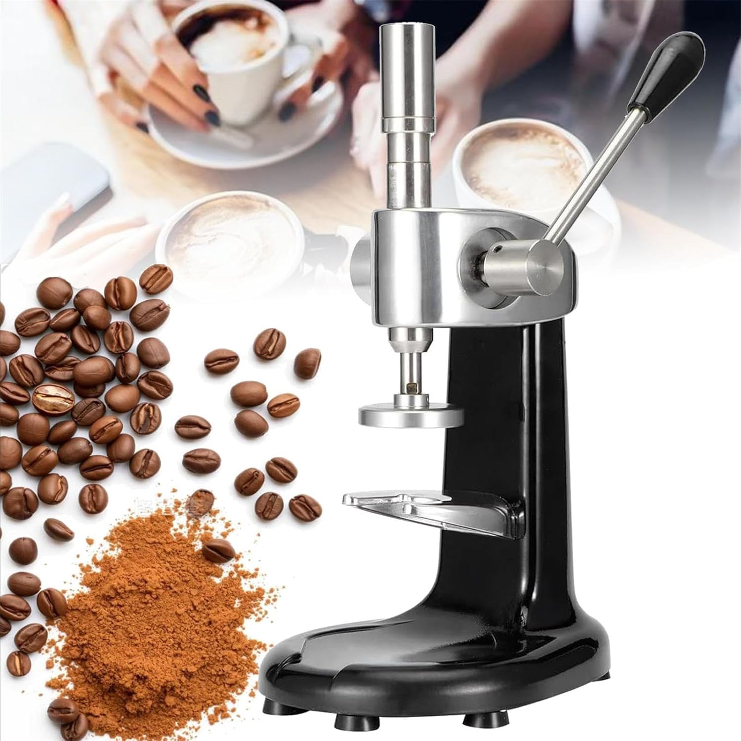 平行＆定圧＆衝撃タンパー51mm Cofforbiz タンパー 58mm、30ポンド スプリング式自動 - リップル  定量的なコーヒータンパー、58mmマニュアルコーヒータンパー、商用コーヒーパウダープレスマシン、プレスパウダー、均等に、商業用および