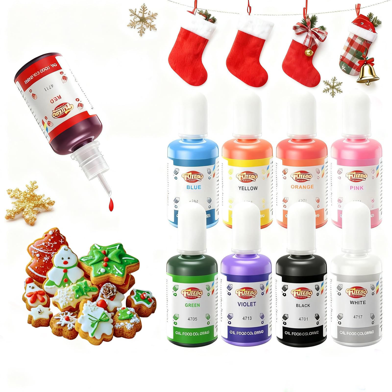 Oil Based Food Coloring, 15ml Large Capacity Food Coloring for Icing, Dye Color for Chocolate Candy Cake, Edible Oil Food Grade Dye for Baking, Fondant & Forsting