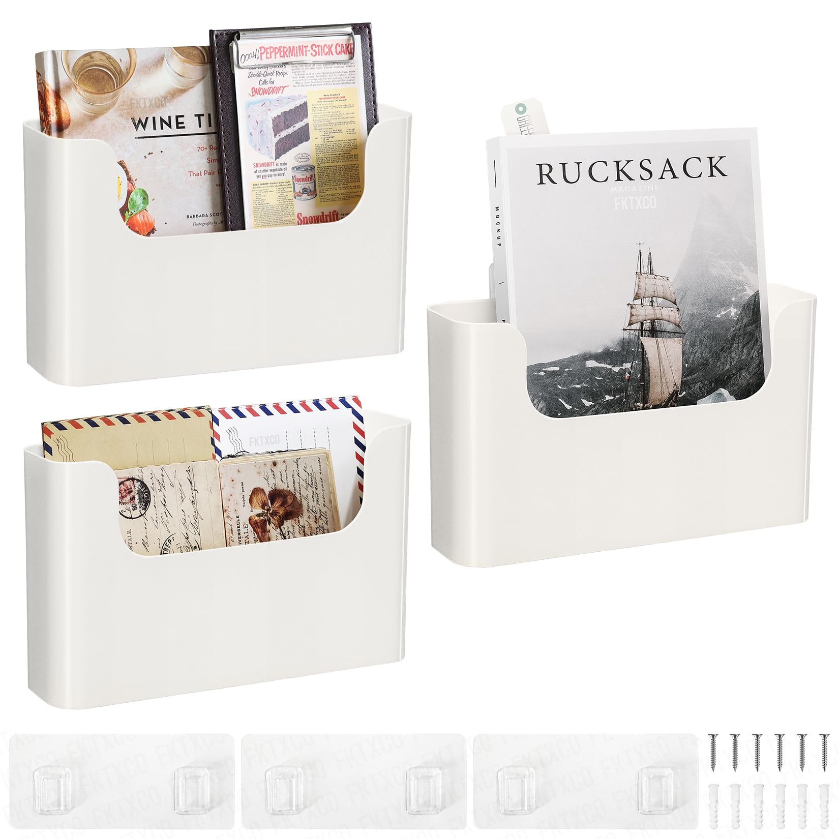 Amazon.com : FKTXCO Wall Mount Folder Holder File Organizer No