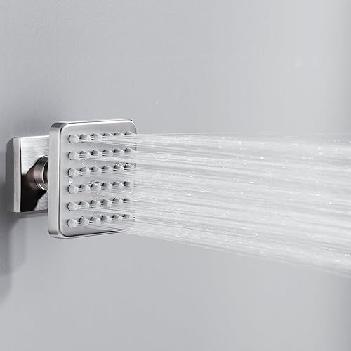 Miniatura 7 de Chorro de ducha grande de acero inoxidable de 3 pulgadas, rociador lateral de masaje de alta presión, sistema de spa, juego de ducha ajustable