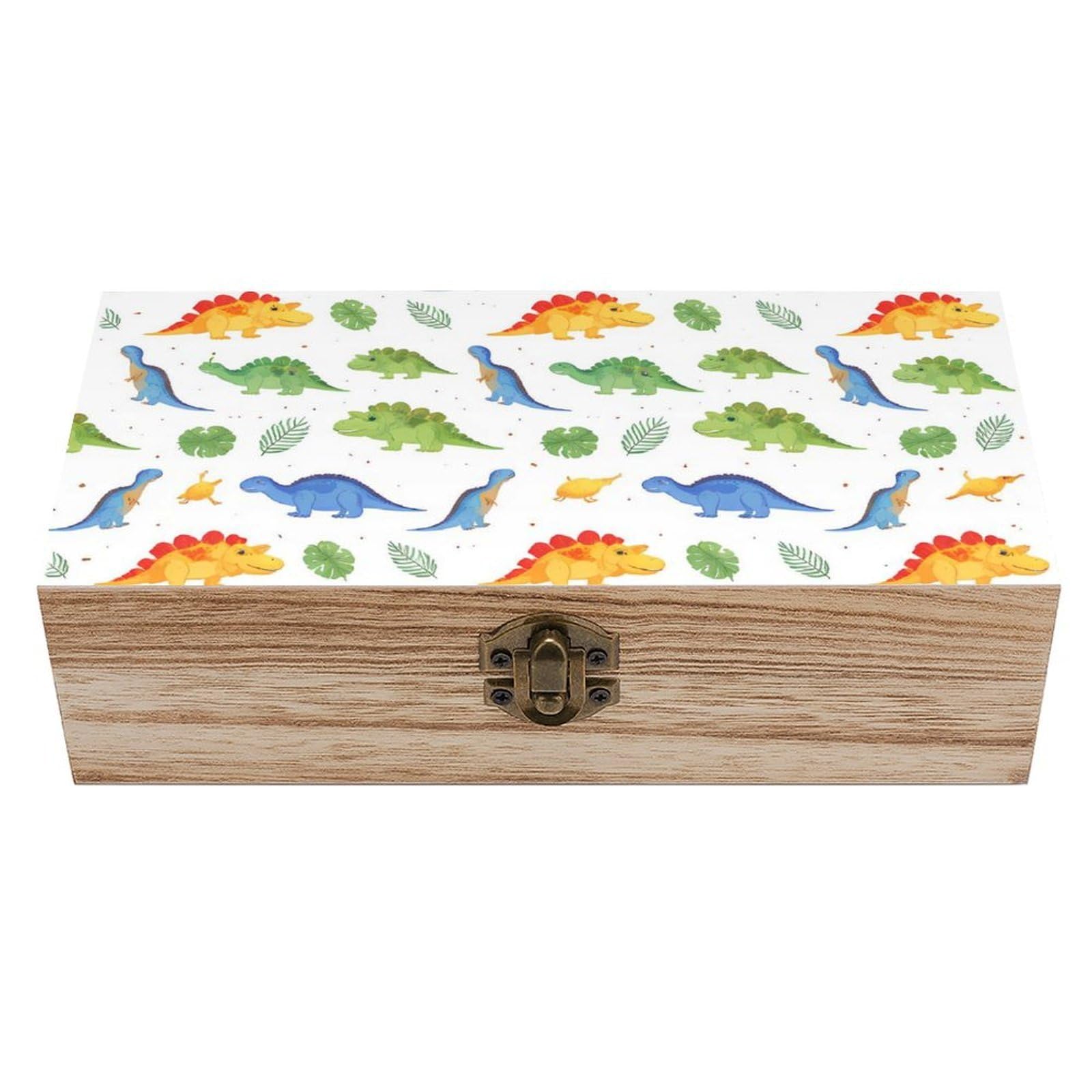 HLBSDM British Flag Dragon Wooden Storage Box