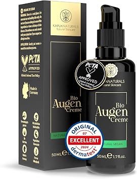 ORGANIC Eye Cream   50 ml + Hyaluronic Acid   100% vegan   MADE IN GERMANY   Eye cream for dark circles and puffy eyes   Reduces crow feet & dark circles   Under Eye Cream   Eye Cream dark circles