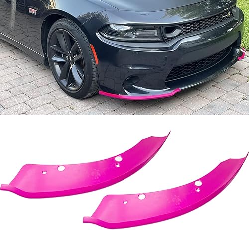 MURGIBEE Protector de parachoques delantero para automóvil, accesorios compatibles con Dodge Charger Scat Pack SRT Hellcat GT RT 2015-2022, rosa