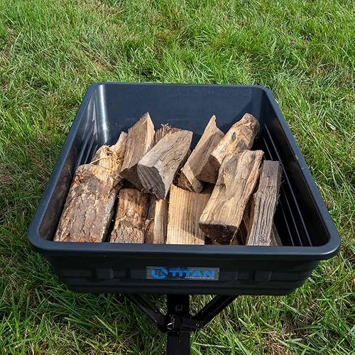 Vista 11 de Titan Attachments Carrito volquete de polietileno económico de 650 libras (10 pies cúbicos) para césped