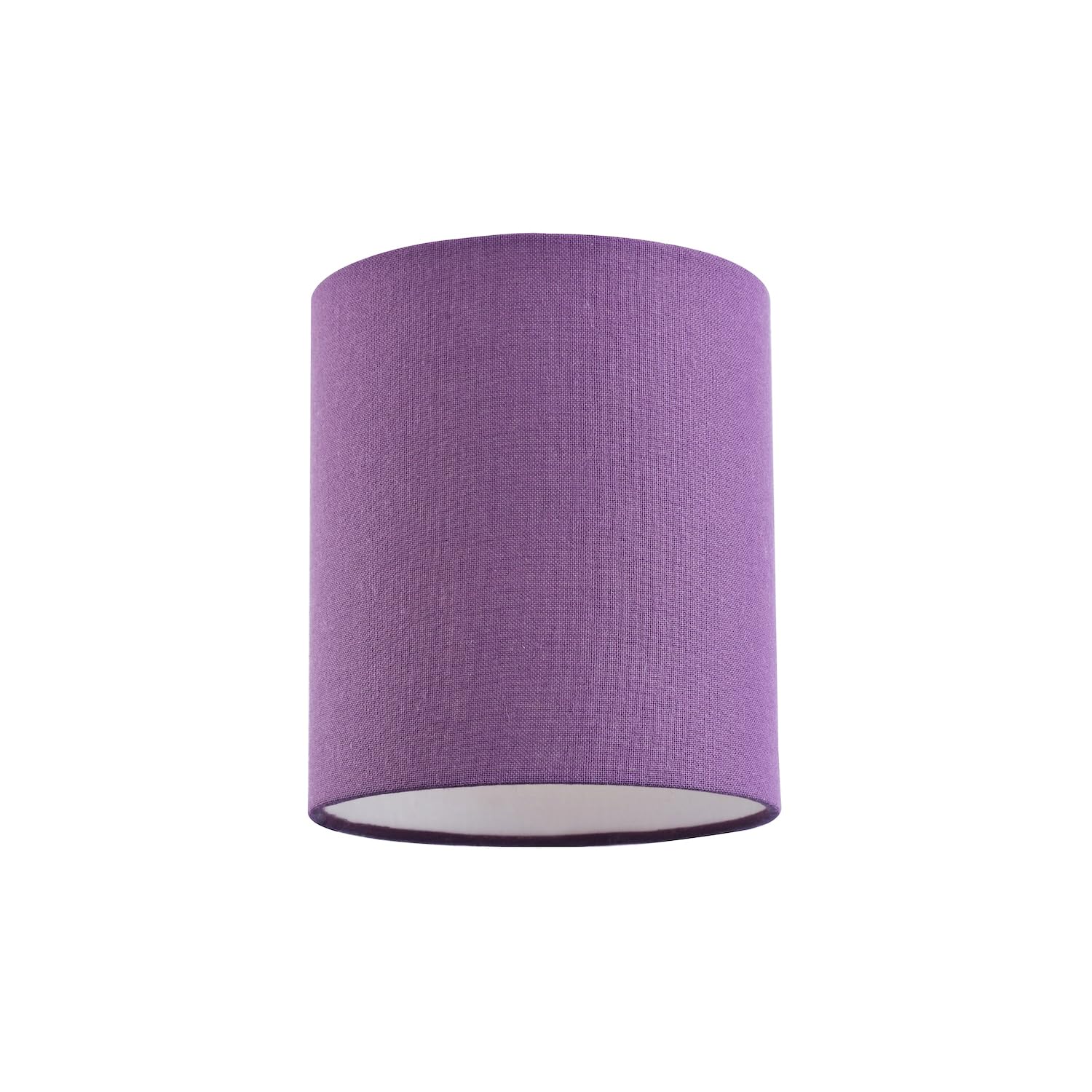 Happy Homewares Contemporary And Elegant Vivid Purple Linen Fabric 18Cm High Cylinder Lamp Shade from B&Q
