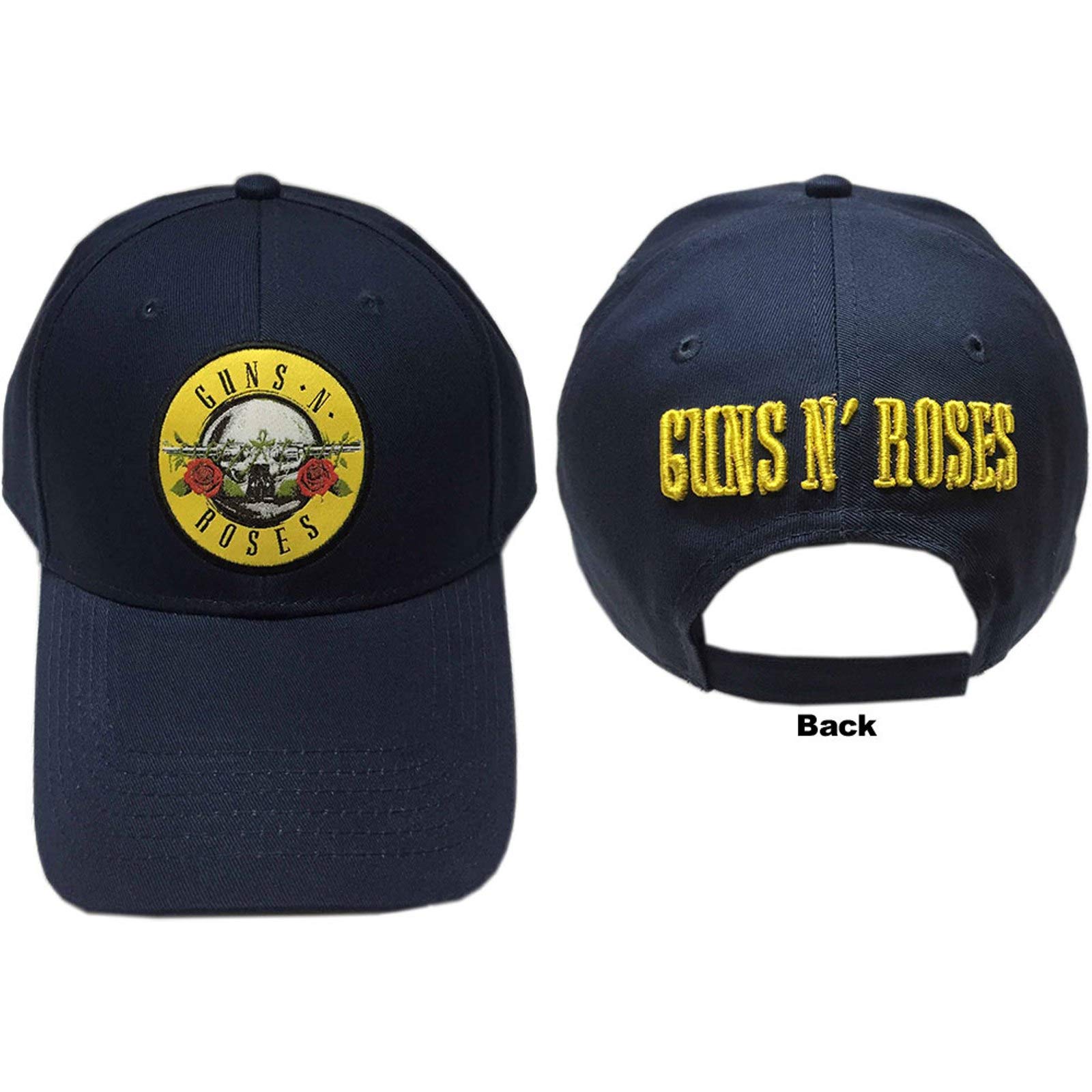 Band Monkey Unisex Blue Guns N Roses Baseball Cap Circle Logo (Navy )