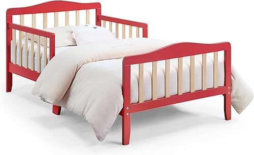 Miniatura 2 de CITYLIGHT Base de cama para niños pequeños con barandillas de seguridad, cama de madera maciza para niños y niñas, fácil de montar, certificado