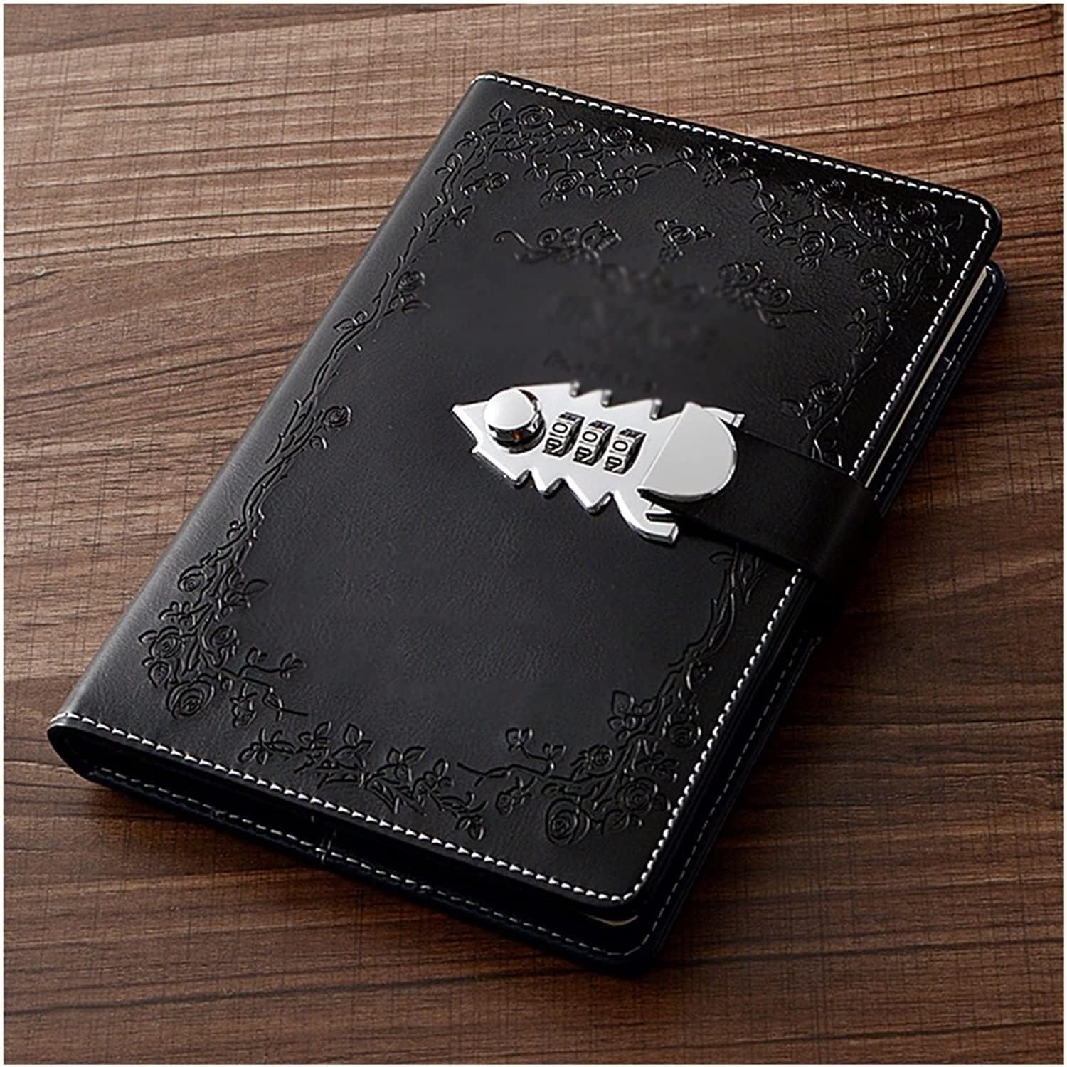 PU Leather A5 Retro Notebooks and Journals Diary with Lock Agenda Password Note Books for School Notebooks Supplies (Color : D, Size : A5)