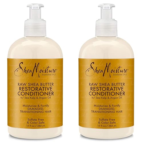 SheaMoisture Acondicionador restaurador de manteca de karité cruda, 13 onzas líquidas (paquete de 2)