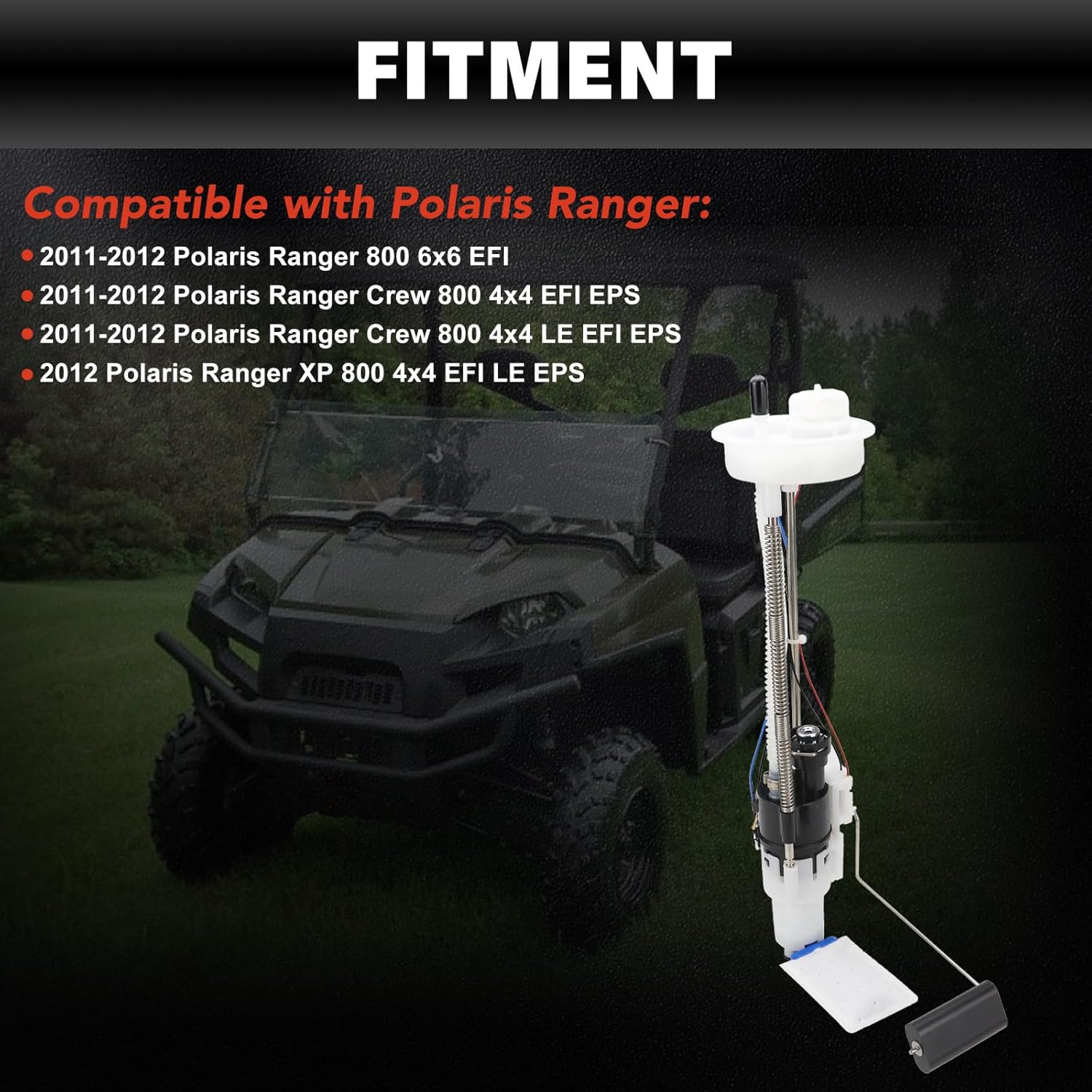 USTAR Fuel Pump Assembly Compatible with Polaris Ranger 800 EFI/EPS/Crew/LE Replace# 2204402 47-1012 2522139